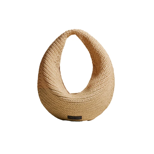 Khaite Medium Olivia Hobo in Natural Raffia
