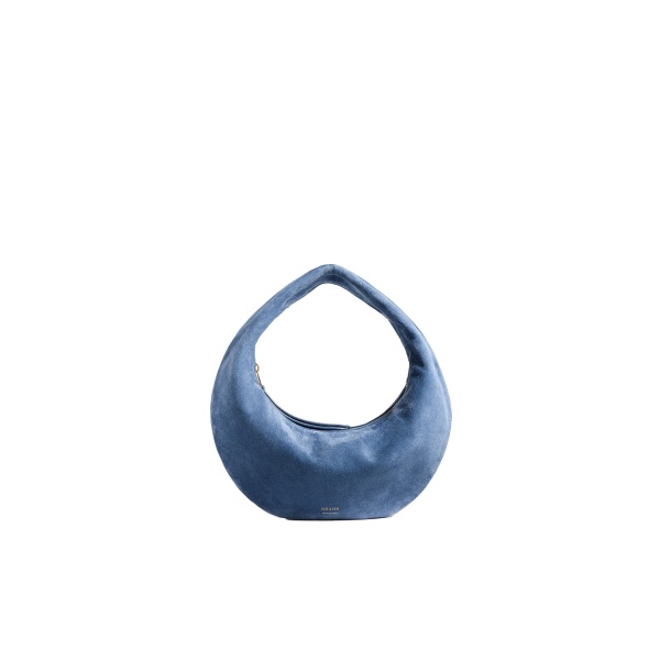 Khaite Mini Olivia Hobo in Cloud Iris Suede