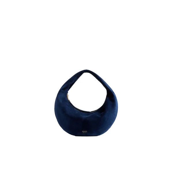 Khaite Mini Olivia Hobo in Midnight Navy Suede