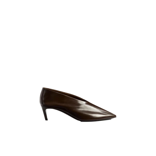 Miriam Low Pump in Cacao Glazed Leather