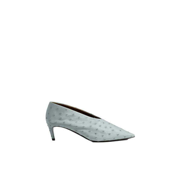 Miriam Low Pump in Frost Ostrich