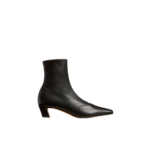 Khaite Nevada Stretch Low Boot in Black Nappa Leather