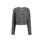 Khaite Niels Cardigan in Sterling | Knitwear | Coveti