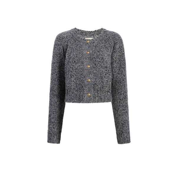Khaite Niels Cardigan in Sterling | Knitwear | Coveti