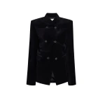Khaite Rolo Jacket in Black Velvet | Jackets | Coveti