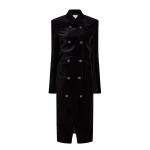 Khaite Rolon Coat in Black Velvet | Coats | Coveti