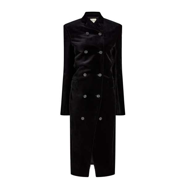 Rolon Coat in Black Velvet