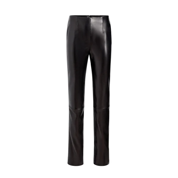 Khaite Ryden Pant in Black Leather | Pants | Coveti