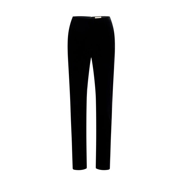 Khaite Ryden Pant in Black Velvet | Pants | Coveti