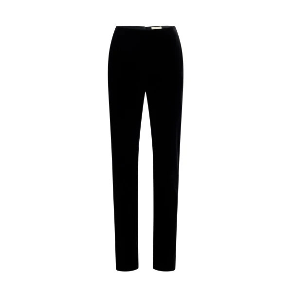 Khaite Ryden Pant in Black Velvet | Pants | Coveti