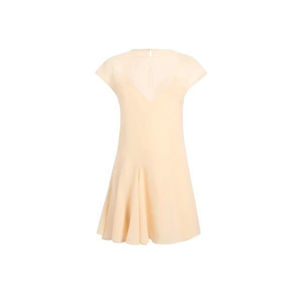 Khaite Scarla Dress in Champagne Silk | Dresses | Coveti