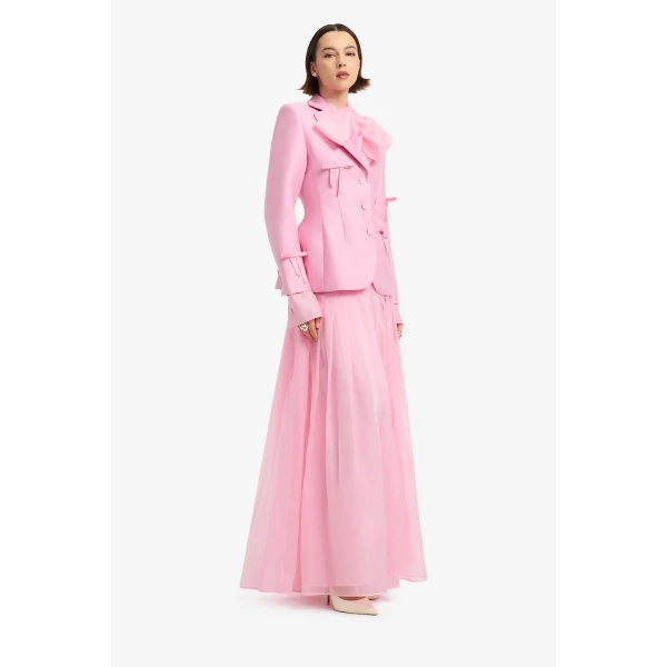 Leo Lin Annika Bow Blazer in Pink view 4