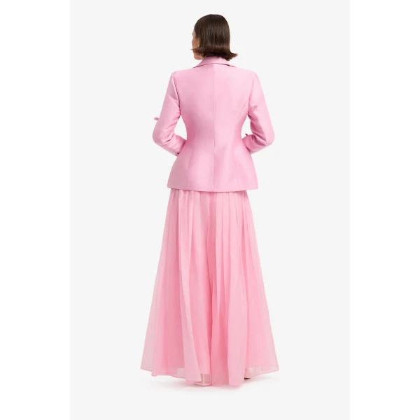 Leo Lin Annika Bow Blazer in Pink view 5