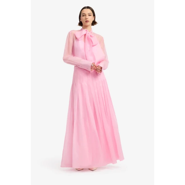 Leo Lin Juno Pleated Pants in Pink view 3