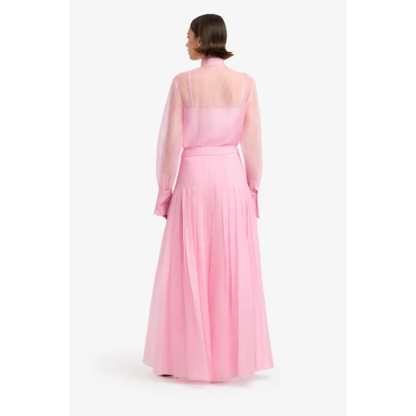 Leo Lin Juno Pleated Pants in Pink view 5