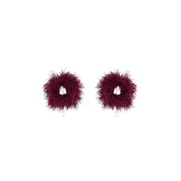 Feather Cuffs in Mulberry