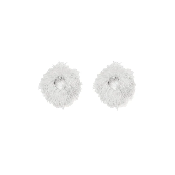 Feather Cuffs in Off White