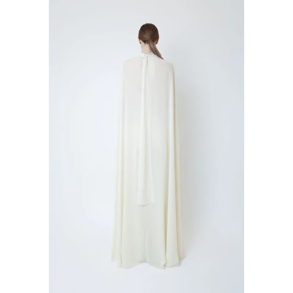 georgette high low scarf cape top