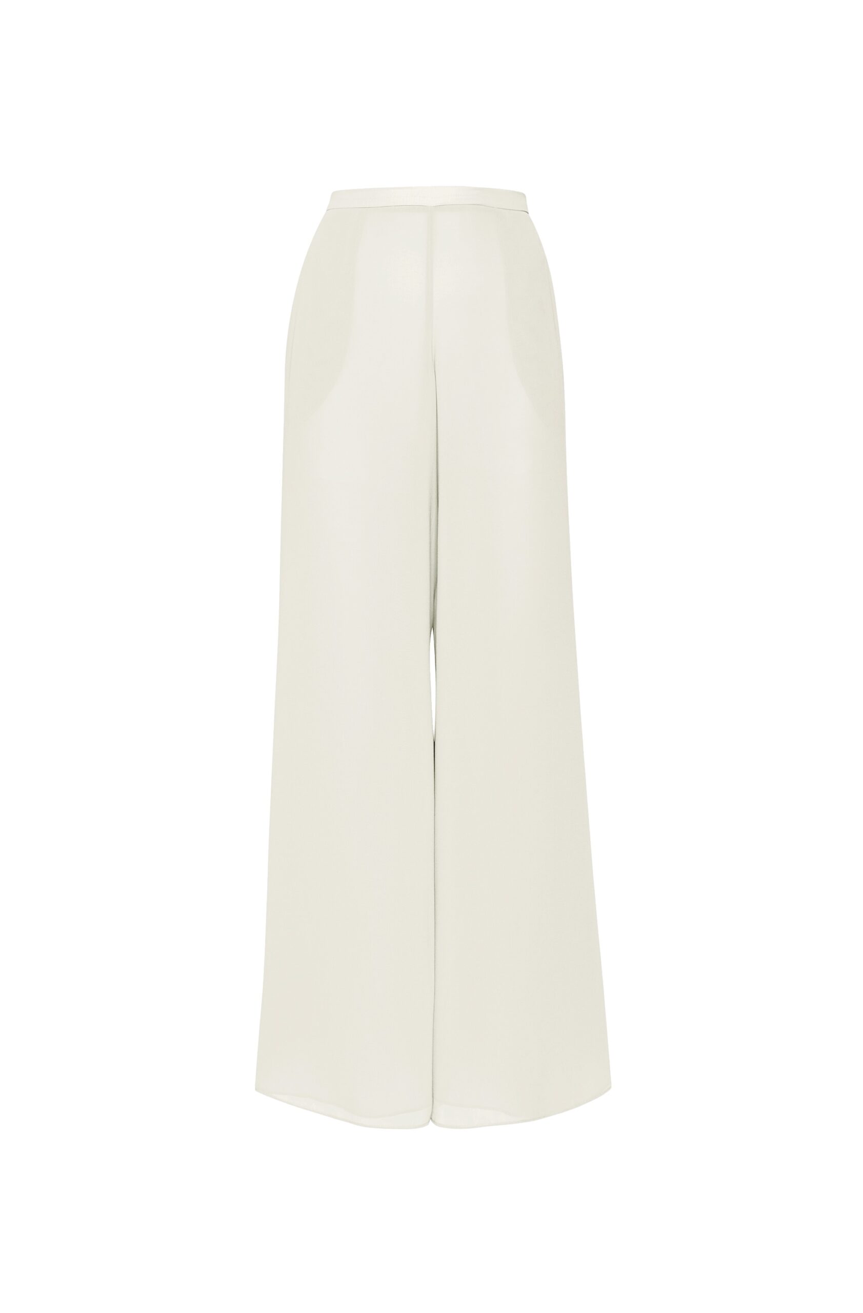 Georgette Wide Leg Pant in Cream