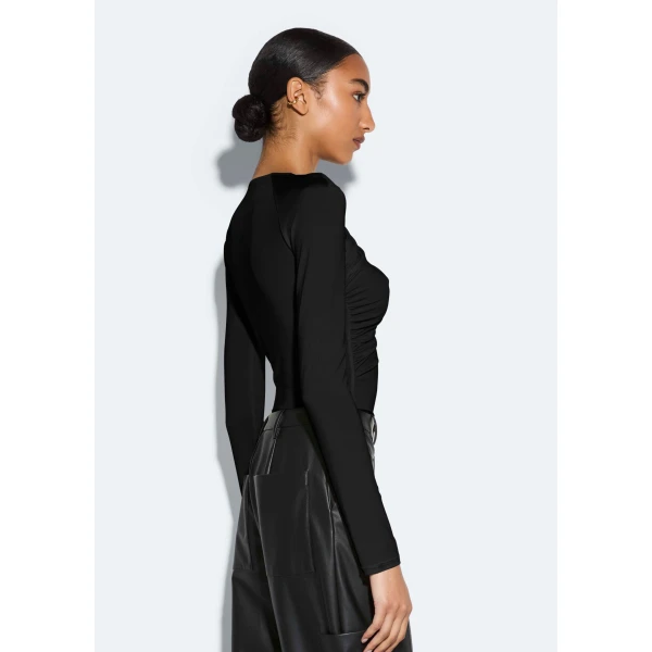 jersey asymmetrical ruched top