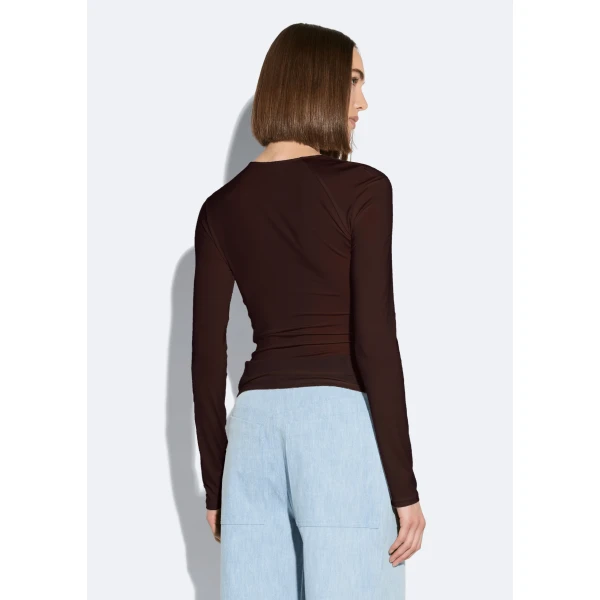 jersey asymmetrical ruched top