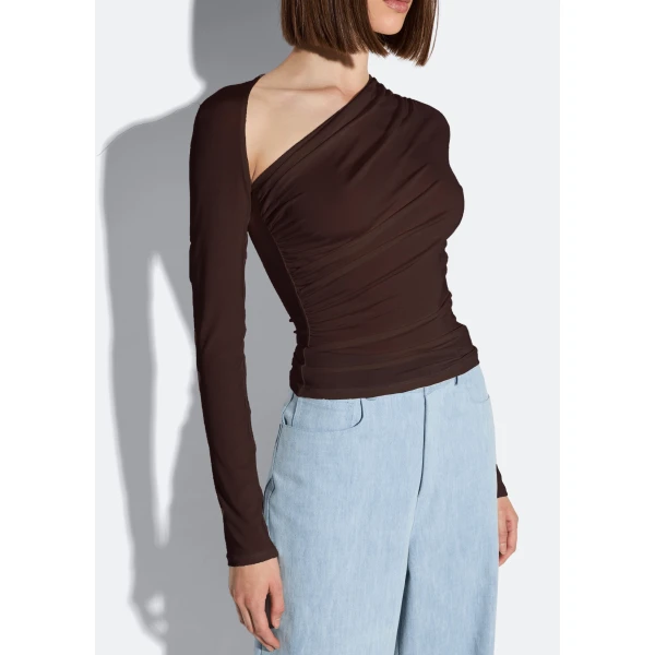 dark brown tops