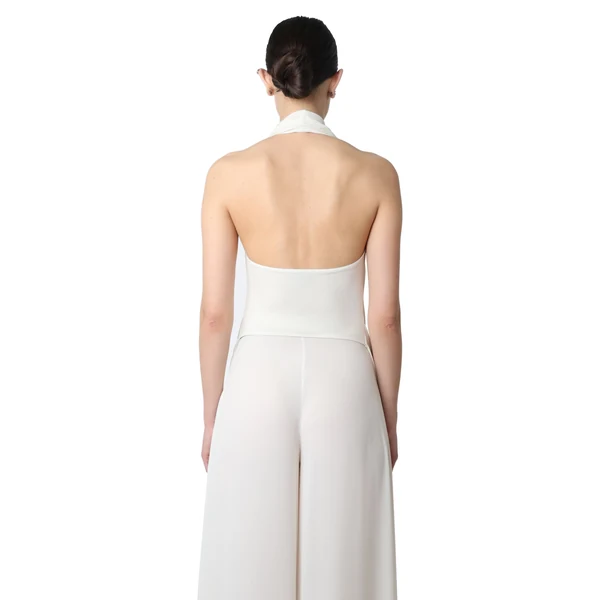 jersey draped cowl neck top