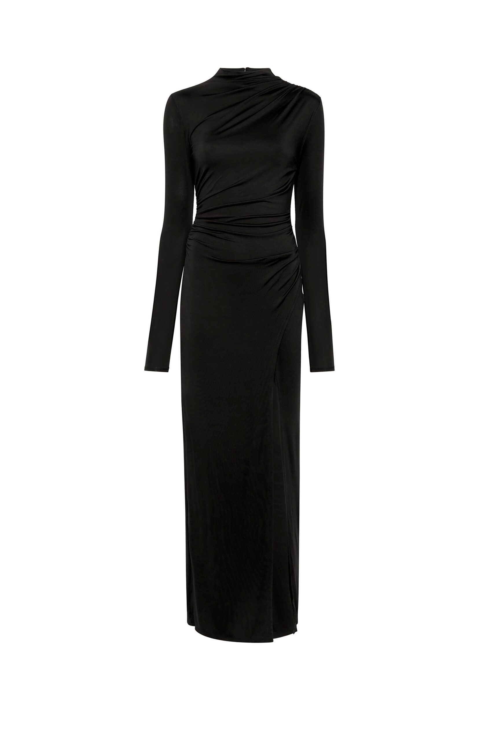 Jersey Draped Gown in Black