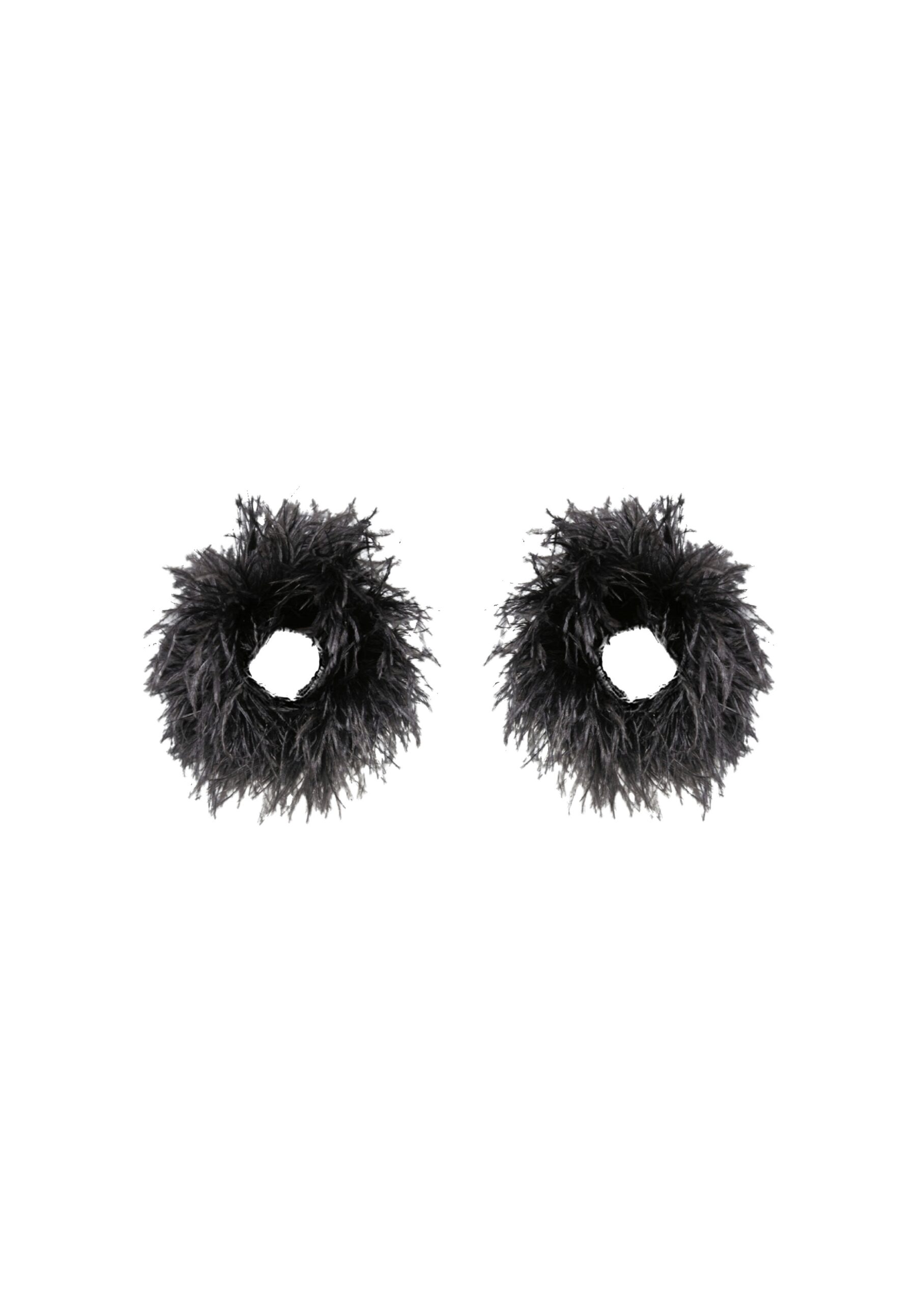 LaPointe Large Feather Cuffs in Black LaPointe