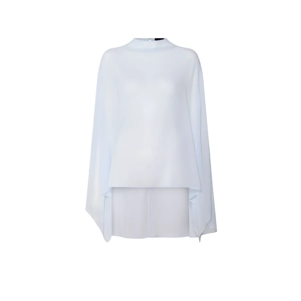 Lightweight Georgette Oversized Cape Tee in Cloud