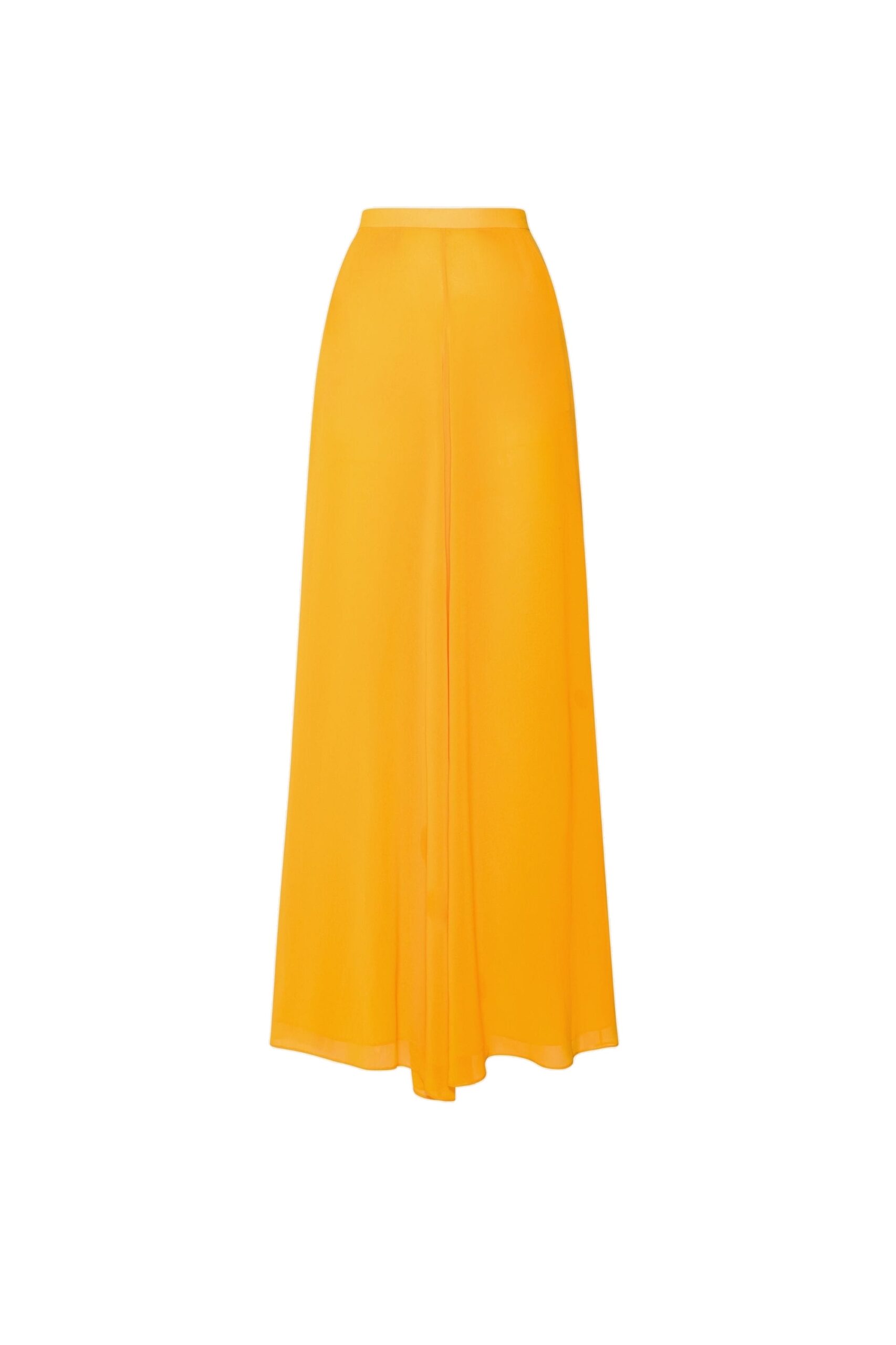 Lightweight Georgette Wide Leg Pant in Marigold