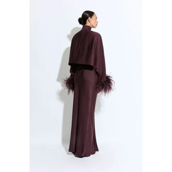 lightweight satin asymmetric maxi skirt