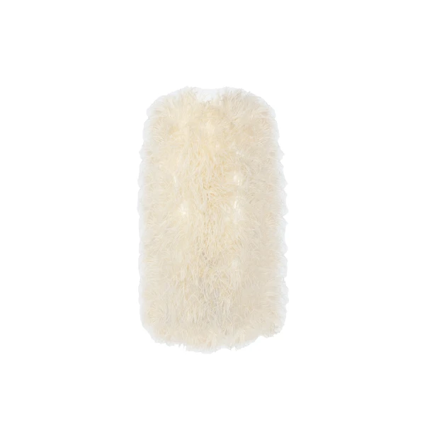 Marbled Feathers High Waist Skirt in Butter