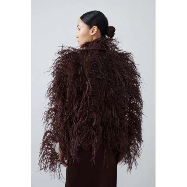 marbled feathers jacket