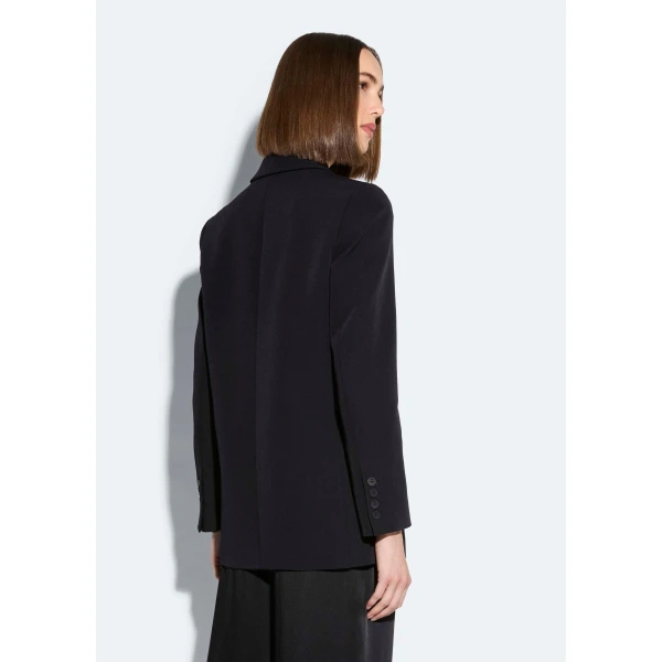 matte crepe double breasted blazer