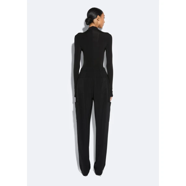 matte crepe tapered trouser