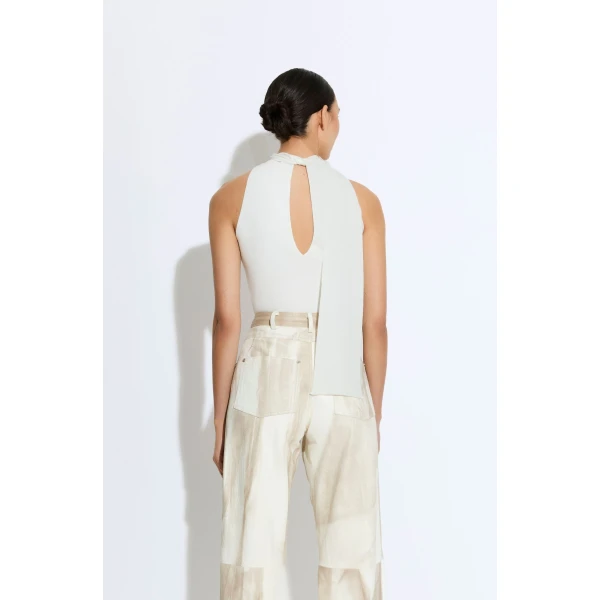 matte viscose halterneck top