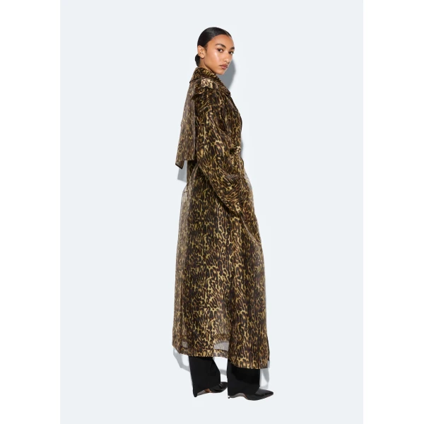 organza leopard trench