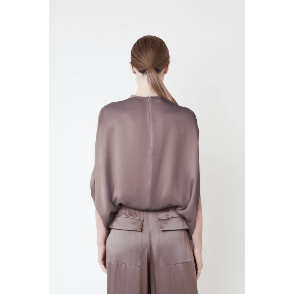 satin cape tee