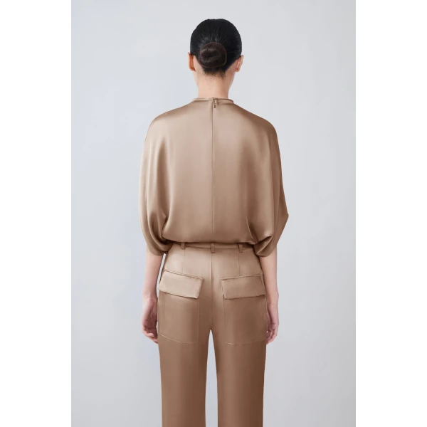 satin cape tee
