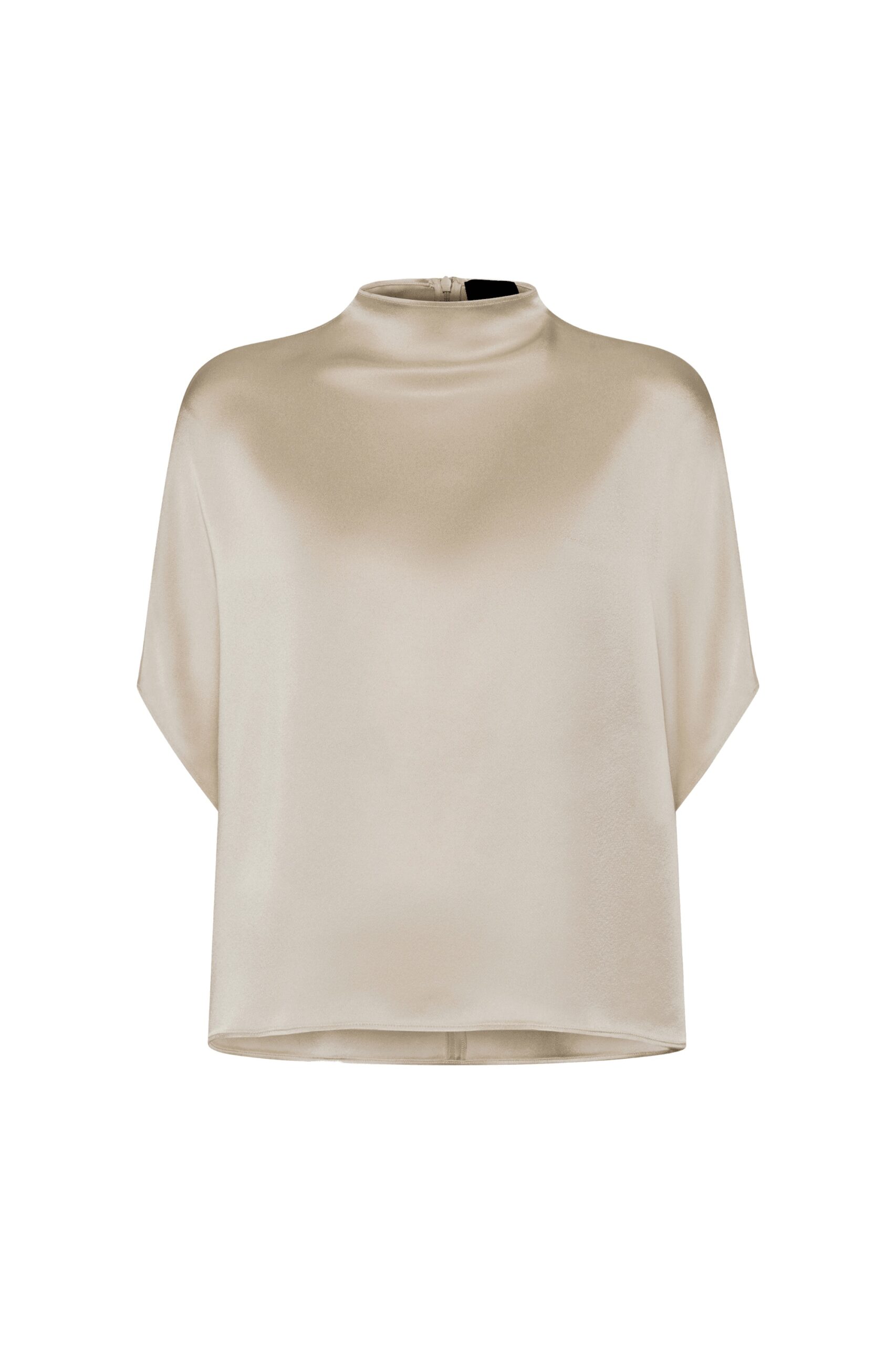 Satin Cape Tee in Sand