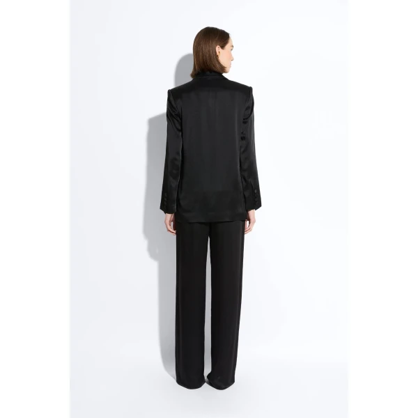 satin double breasted blazer