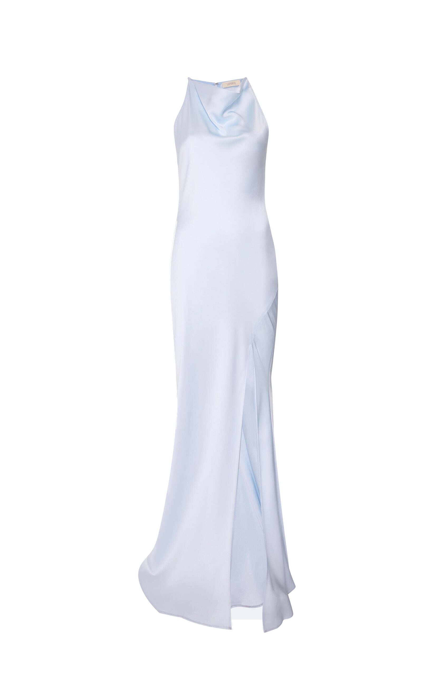 Satin Halter Gown in Cloud
