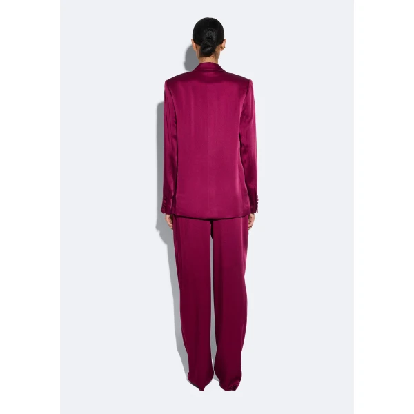 satin relaxed pleated pant