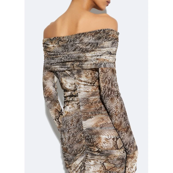 snake print dresses