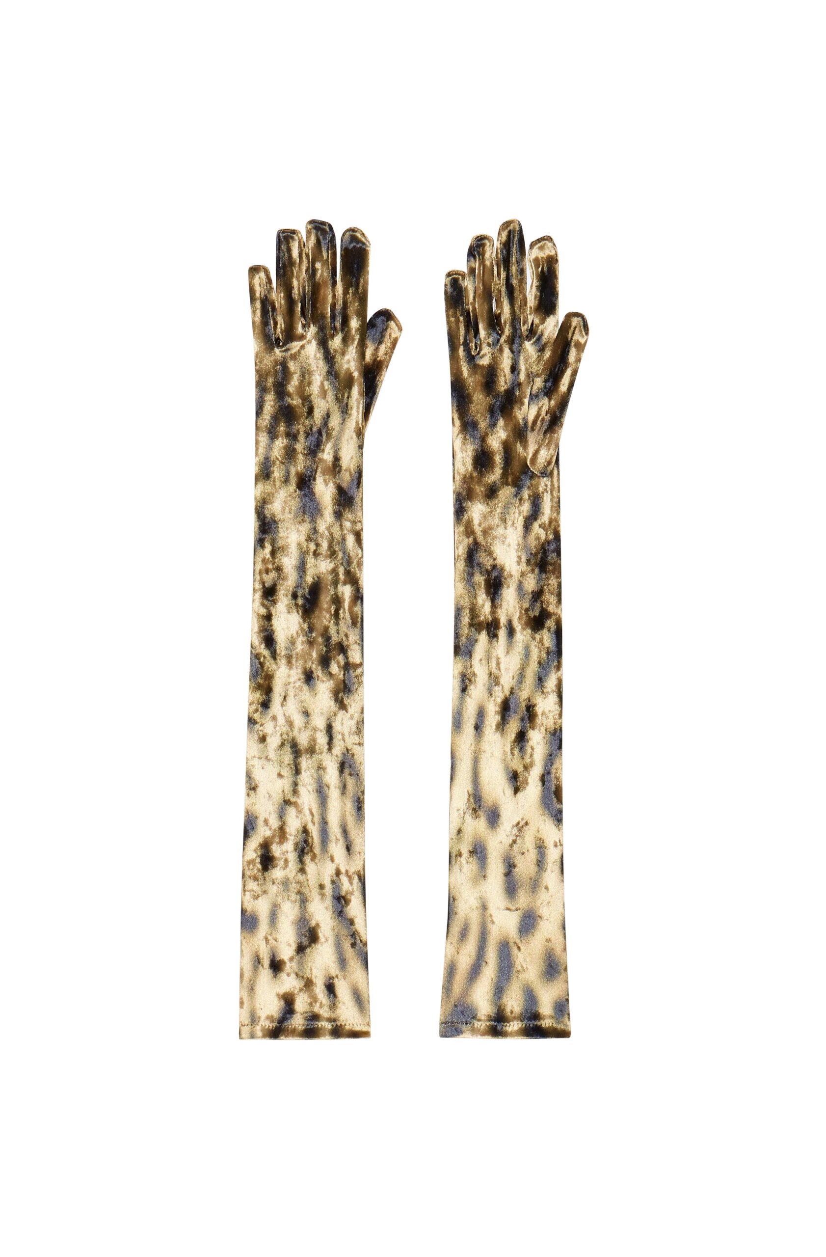 LaPointe Velvet Leopard Gloves in Leopard LaPointe