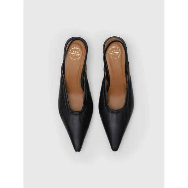 ATP Atelier Lana in Black Slingbacks Black