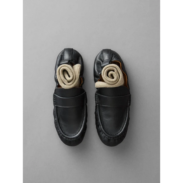 Black ATP Atelier slip on loafers