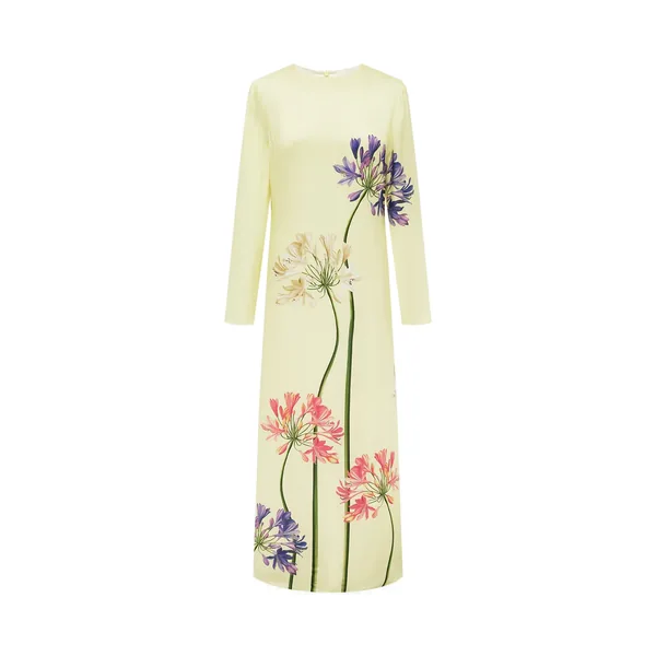 Cassandra Maxi Dress in Agapanthus Print