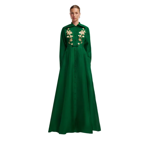 Josephine Embellished Silk Gown